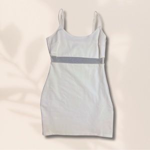 Lulus Night Moves White Sleeveless Bodycon Mini Dress (S)